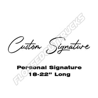 Custom Signature Decal 18-22"